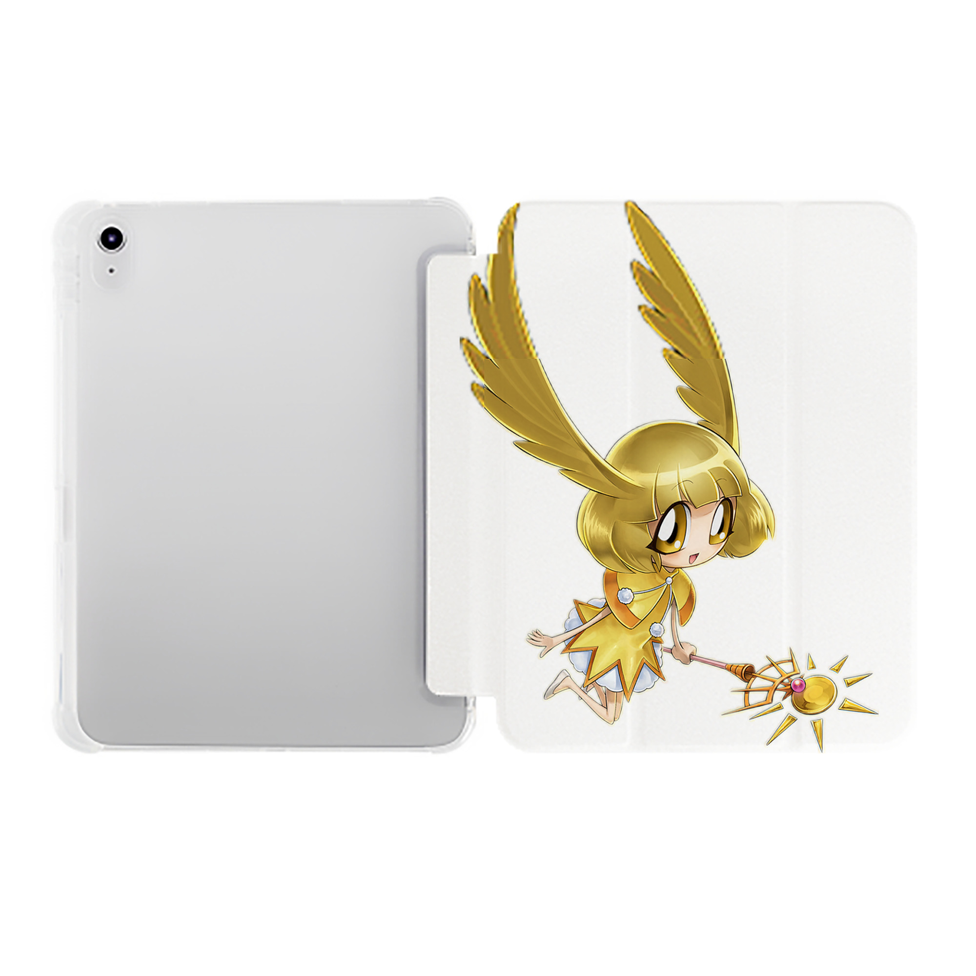 （画像用） 遊☆戯☆王 Yu-Gi-Oh! IPad ケース ペン収納付き 三つ折りスタンド PUレザー×シリコン 対応機種9.5/10.5/10.9インチ